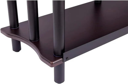 Monolith Heavy Duty Double-Wide XL 3-Tier AV Stand - 300 Lbs Weight Capacity Per Shelf, Organize and Display Your AV Components, Home Theater or Entertainment System, 60 Inches Wide, Espresso