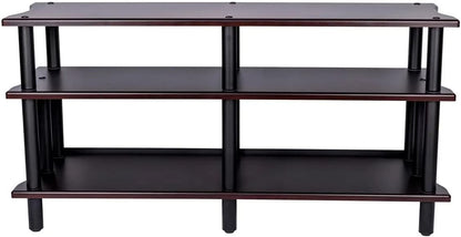 Monolith Heavy Duty Double-Wide XL 3-Tier AV Stand - 300 Lbs Weight Capacity Per Shelf, Organize and Display Your AV Components, Home Theater or Entertainment System, 60 Inches Wide, Espresso