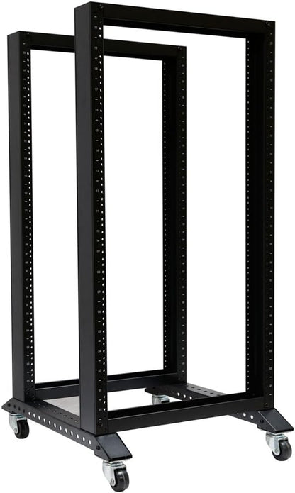Open Rack 20U 4 Post Open Frame 19-Inch Data Network Desktop Server/Audio Rack