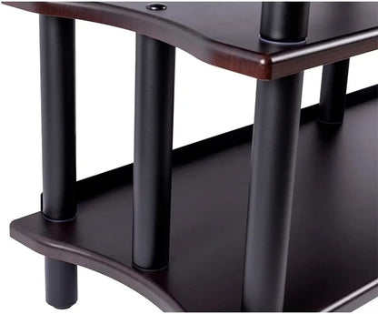 Monolith Heavy Duty Double-Wide XL 3-Tier AV Stand - 300 Lbs Weight Capacity Per Shelf, Organize and Display Your AV Components, Home Theater or Entertainment System, 60 Inches Wide, Espresso