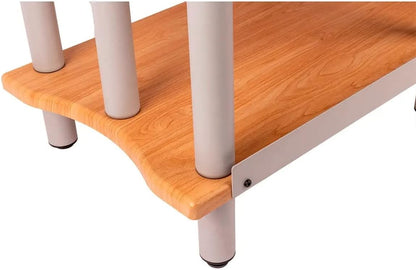 Monolith Heavy Duty Double-Wide 3-Tier AV Stand - 300 Lbs Weight Capacity Per Shelf, Organize and Display Your AV Components, Home Theater or Entertainment System, 47.2 Inches Wide, Maple