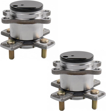 TRQ 2 Piece Rear Wheel Bearing & Hub Assembly Set Compatible with 2015-2020 Honda Fit
