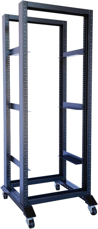 Open Rack 28U 4 Post Open Frame 19-Inch Data Network Desktop Server/Audio Rack