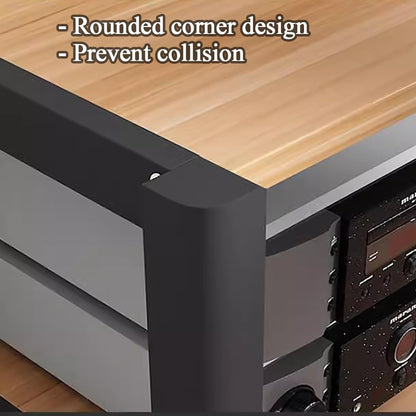 4 Tier Corner Shelf Media TV Console Storage Cabinet, Stereo Equipment Audio Vedio Stand, Player CD DVD Speaker for Living Gaming Recording