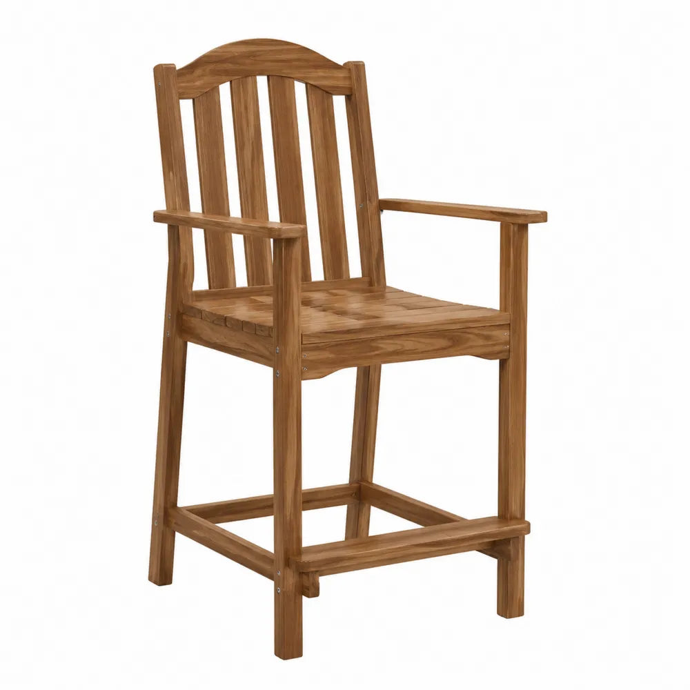 Barstuhl Teakholz 110 cm mit Armlehnen