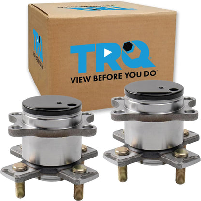 TRQ 2 Piece Rear Wheel Bearing & Hub Assembly Set Compatible with 2015-2020 Honda Fit