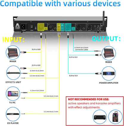 Home Audio Equalizer, Professional 31-Band Digital Equalizer,Noise Reduction Rack Mount Audio Spectrum Analyzer,Stereo graphic equalizer Real-time frequency level display