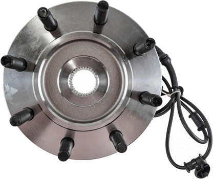 TRQ Front Left and Right Wheel Bearing and Hub Assembly Set 2 Piece Compatible with 2006-2008 Dodge Ram 1500 4 Wheel Drive 8 Lug Wheels 2006-2008 Ram 2500 2006-2008 Ram 3500