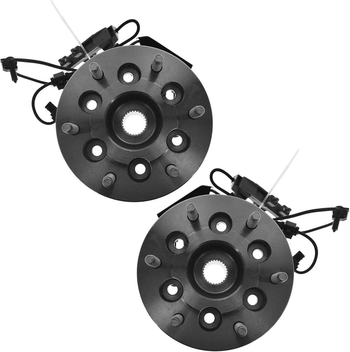 TRQ 2 Piece Front Wheel Bearing & Hub Assembly Set 4WD Compatible with 2004-2008 Chevrolet Colorado GMC Canyon 2006 Isuzu i-350 2007-2008 i-370