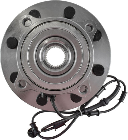 TRQ Front Left and Right Wheel Bearing and Hub Assembly Set 2 Piece Compatible with 2006-2008 Dodge Ram 1500 4 Wheel Drive 8 Lug Wheels 2006-2008 Ram 2500 2006-2008 Ram 3500