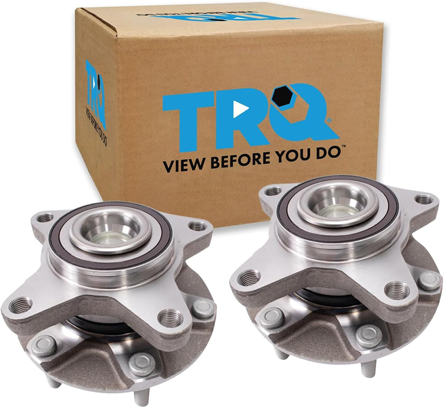TRQ 2 Piece Front Wheel Bearing & Hub Assembly Set Compatible with 2019-2022 Ford Ranger