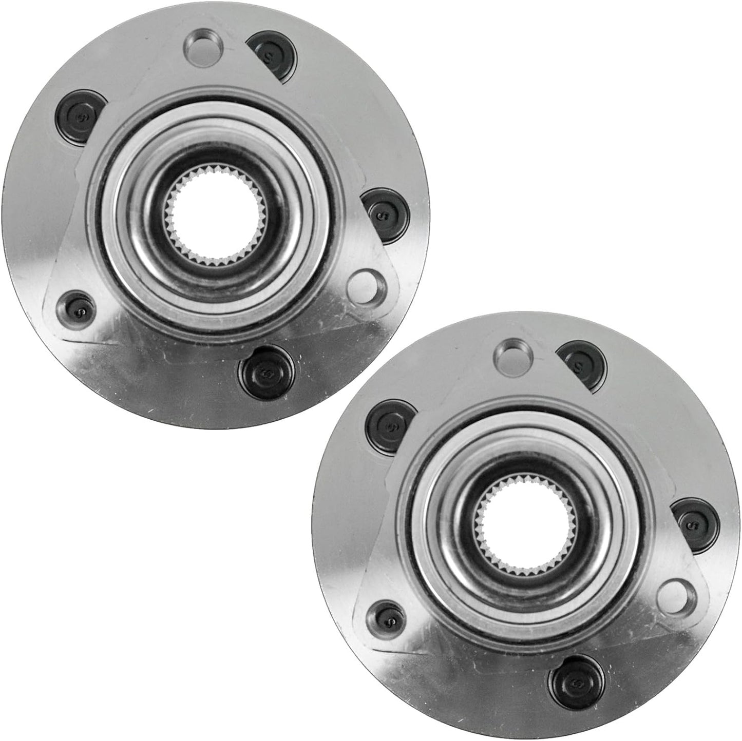 TRQ Front Wheel Bearing and Hub Assembly Set 2 Piece Compatible with 02-05 Dodge Ram 1500 06-08 Regular Cab 06-08 Crew 2 Wheel ABS Models