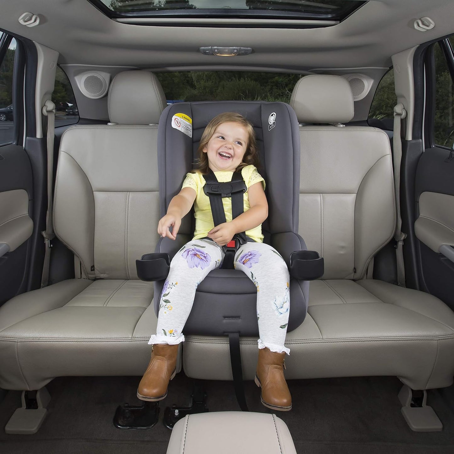 Safety 1st Jive 2-in-1 Convertible Car Seat, Rear Facing Car Seats for Babies (5-40 lbs, 19-40'), Forward Facing Carseat for Toddlers (22-65 lbs, 29-49'), Night Horizon