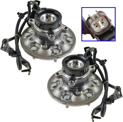 TRQ Front Left and Right Wheel Bearing and Hub Assembly Set 2 Piece Compatible with 04-08 Chevrolet Colorado RWD 04-05 GMC Canyon SLE RWD 06-08 Canyon RWD 2006 Isuzu i-280 07-08 i-290 07-08 i-370 RWD