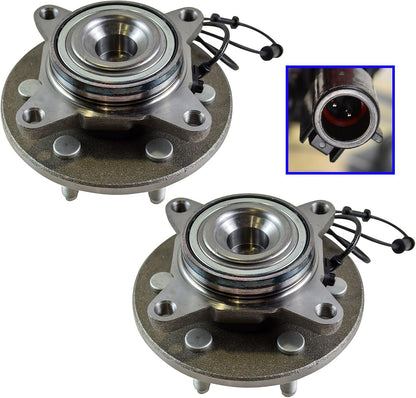 TRQ Front Left and Right Wheel Bearing and Hub Assembly Set 2 Piece Compatible with 2002-2006 Ford Expedition Rear Wheel Drive 2002-2006 Lincoln Navigator Rear Wheel Drive