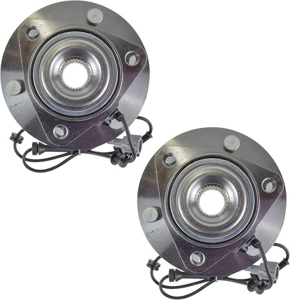 TRQ Front Left and Right Wheel Bearing and Hub Assembly Set 2 Piece Compatible with 2004-2007 Infiniti QX56 2004-2007 Nissan Titan 2005-2007 Armada 2004 Pathfinder Armada 2004 Pathfinder