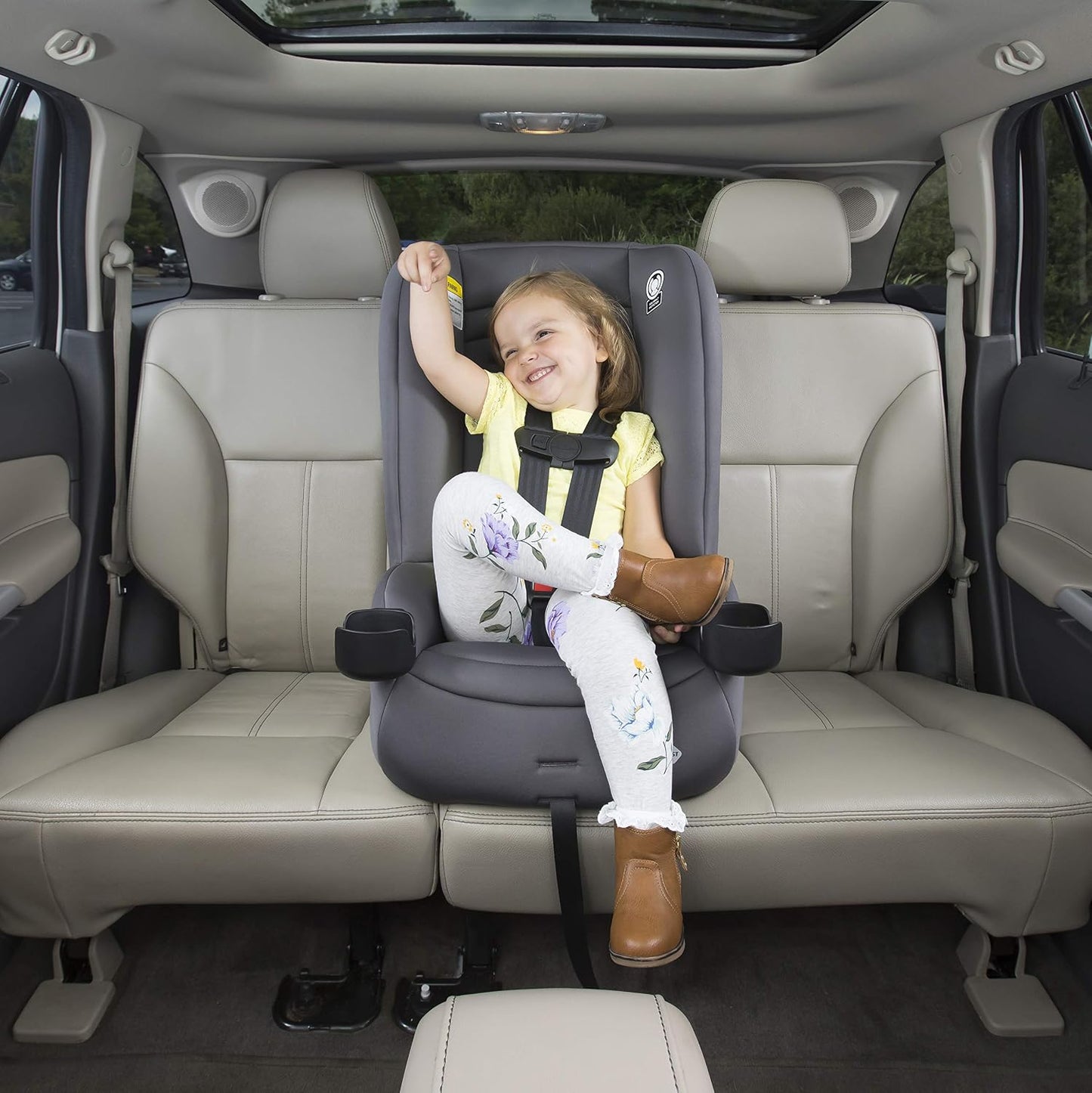 Safety 1st Jive 2-in-1 Convertible Car Seat, Rear Facing Car Seats for Babies (5-40 lbs, 19-40'), Forward Facing Carseat for Toddlers (22-65 lbs, 29-49'), Night Horizon